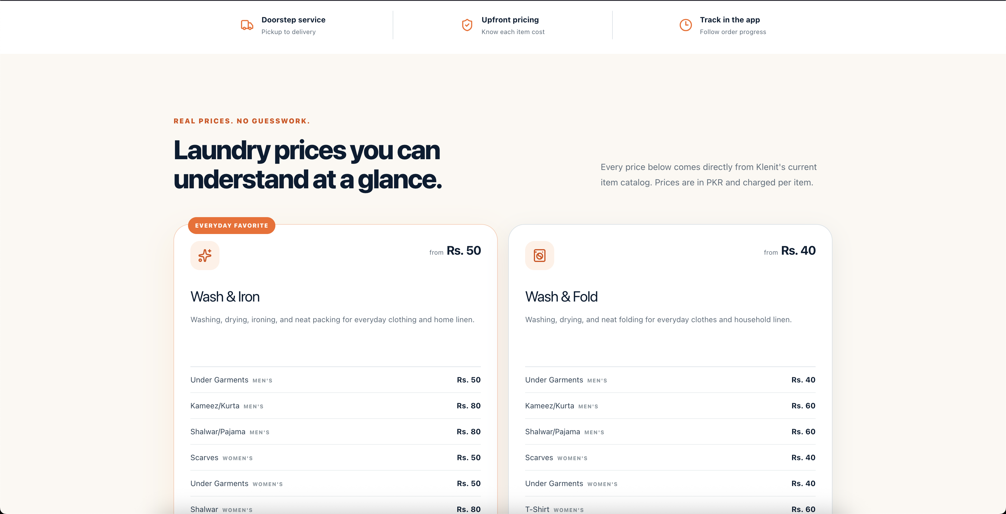 Klenit marketing landing site screenshot 2