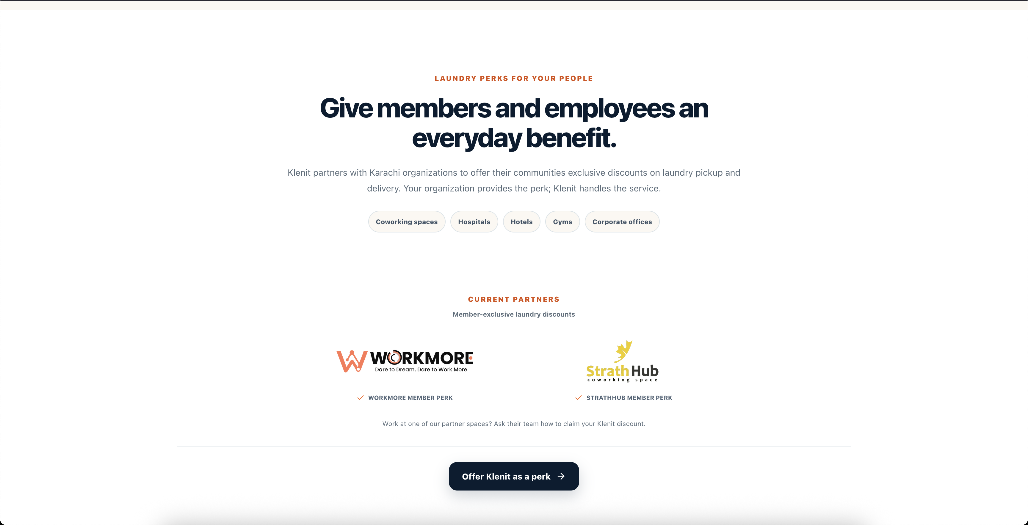 Klenit marketing landing site screenshot 3