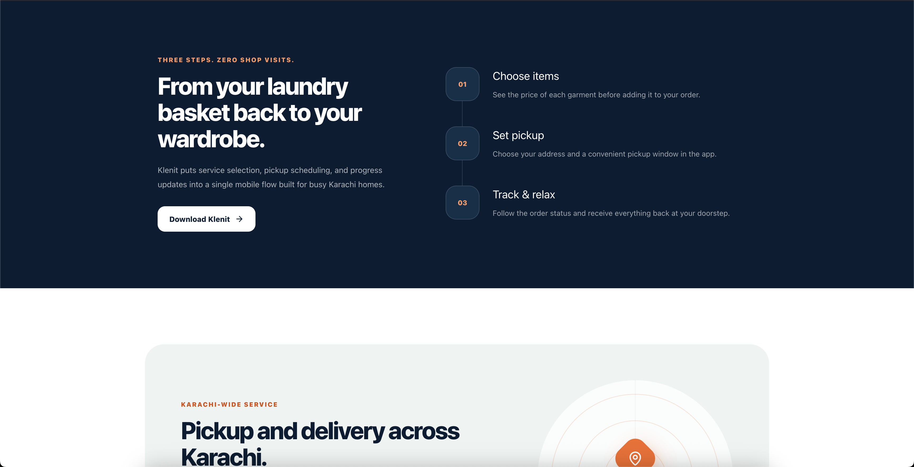 Klenit marketing landing site screenshot 4