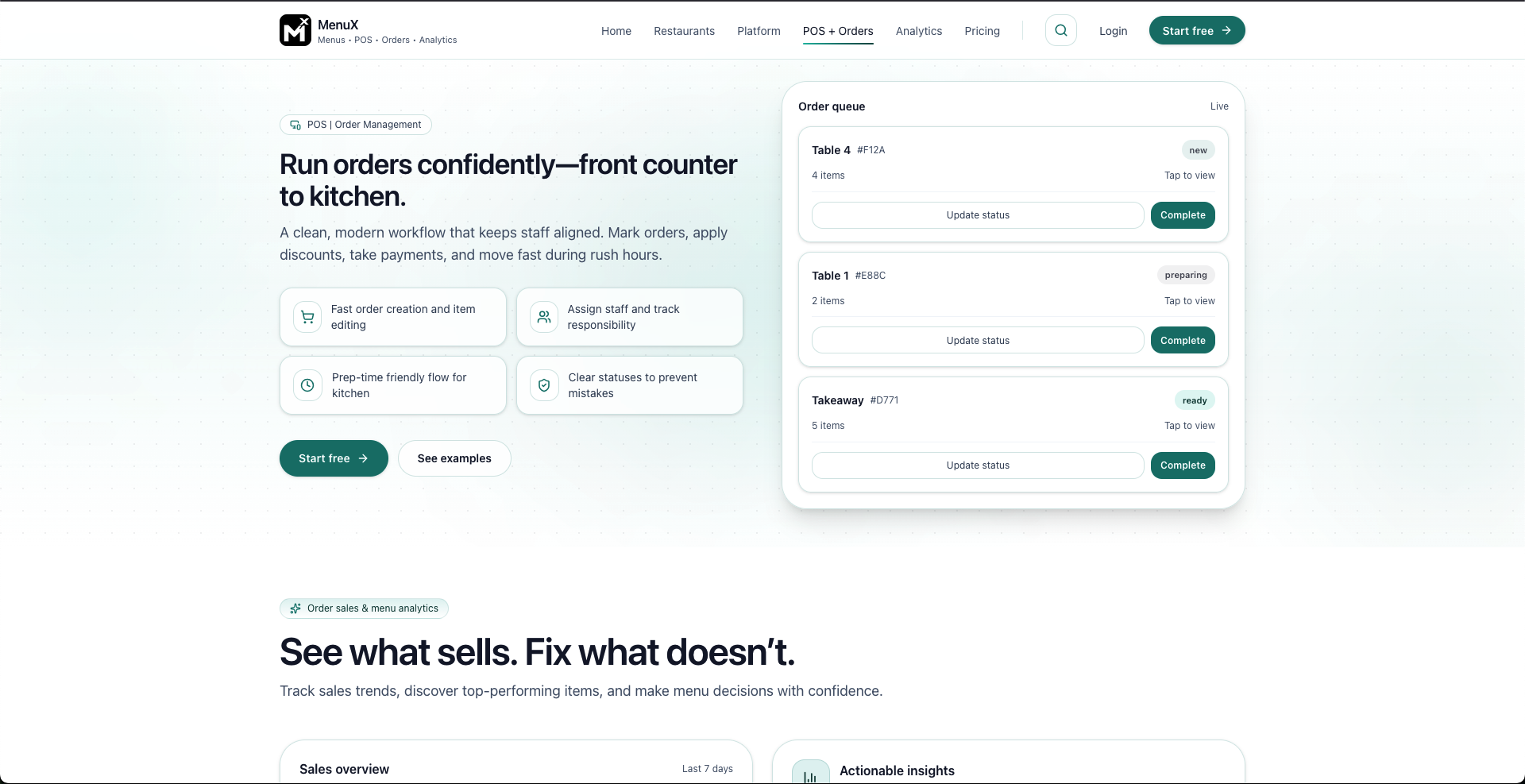 MenuX — Menus, POS, orders & analytics screenshot 4