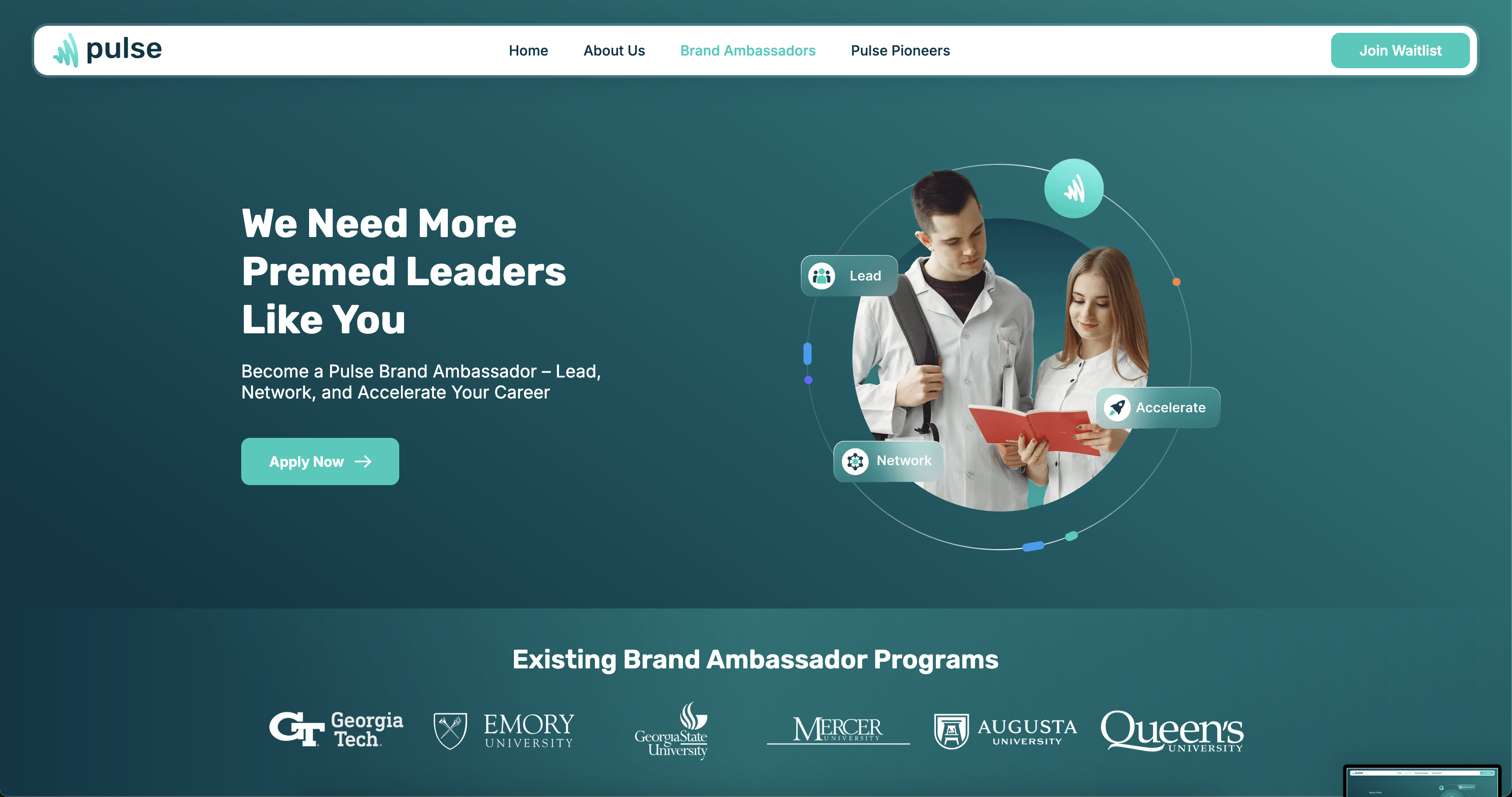 Pulse landing page screenshot 3